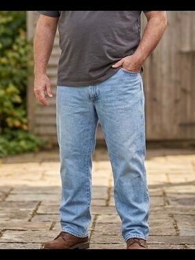 Wrangler Men's Relaxed Fit Jeans Light Wash Big & Tall 50x30 Broken-In GUC
